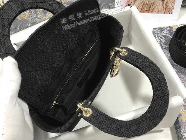 Dior女包 迪奧Lady Dior五格刺繡藤格紋手袋 Dior手提肩背斜挎包  dfk1697